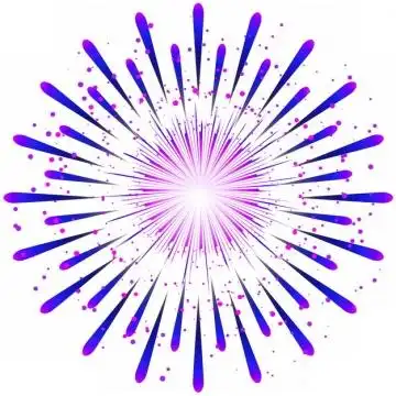 绽放的新年春节庆祝卡通烟花3d模型6030227psd免抠图片素材