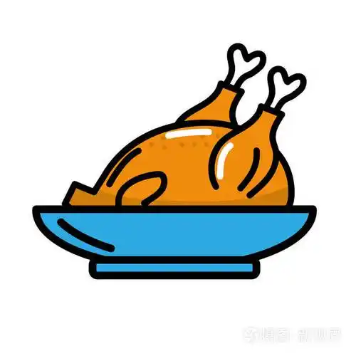 美味的鸡肉天然营养矢量插图