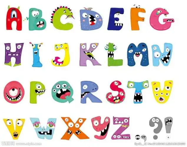 卡通字母设计图片