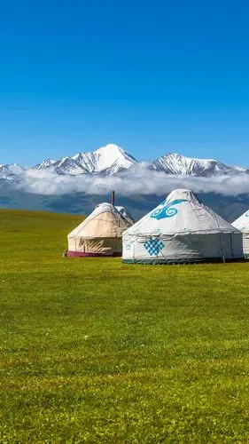 亚洲,中国,新疆,草原,旅游景点,蒙古包,风景,手机壁纸,锁屏壁纸新疆