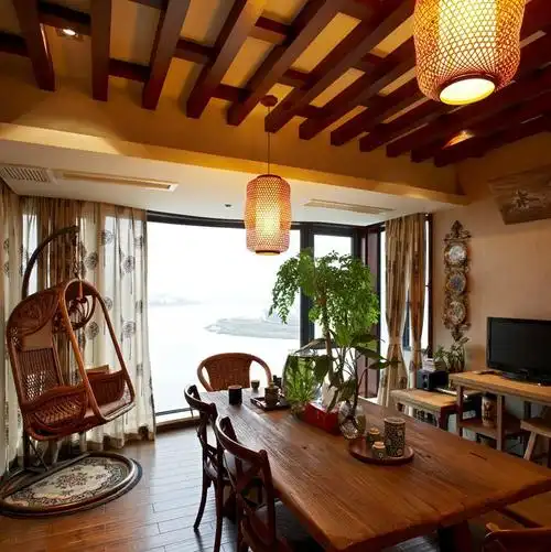 餐厅实木餐桌装修效果图欣赏