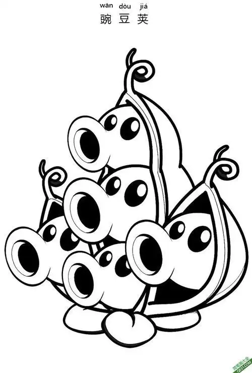 植物大战僵尸豌豆射手简笔画怎么画植物大战僵尸豌豆射手简笔画亲子