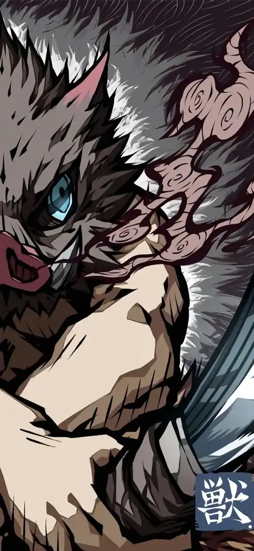 鬼灭之刃嘴平伊之助_手机壁纸_动漫卡通手机壁纸_我要个性网