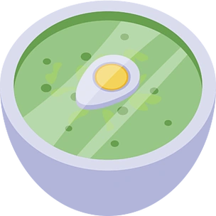 鸡蛋汤图标,等距样式手绘插画冬季节日卡通人物吃饺子汤圆手绘卡通