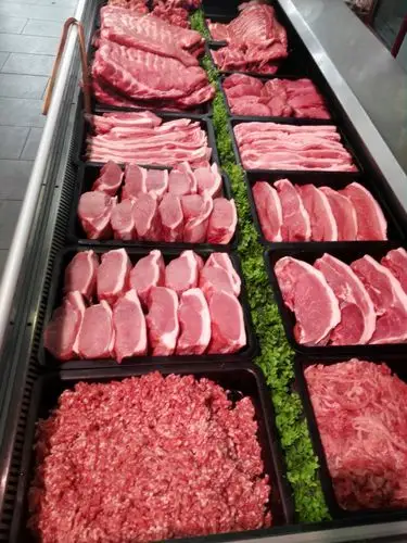 部分门店猪肉陈列