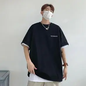 t恤oversize潮牌短t士宽松百搭五分袖新款上衣纯棉短袖23夏季