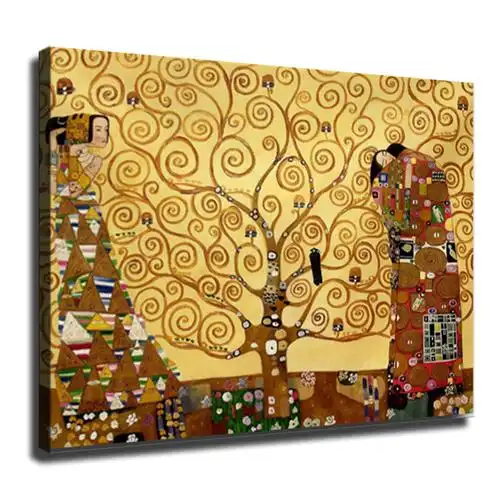 家居装饰画现代画简约生命之树,古斯塔夫·克里姆特挂画可定制
