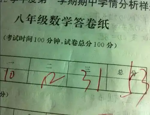 可是,他初二的一次考试彻底击破我的底线,三门课不及格!