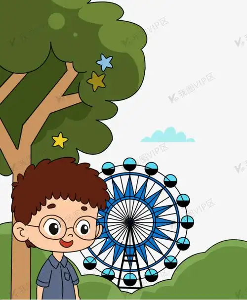 游乐园小朋友过山车摩天轮psd源文件图片素材(psb格式)免费下载_动漫