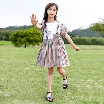 涂画图画儿童连衣裙夏季2023新款中大童装女孩裙子912岁女装公主裙子