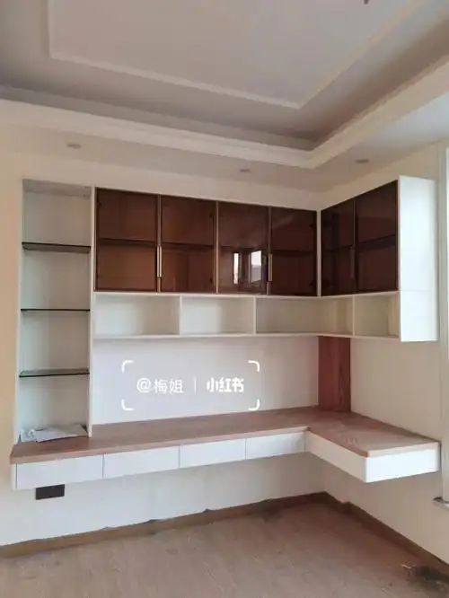 附带尺寸图的转角吊书桌书柜来了