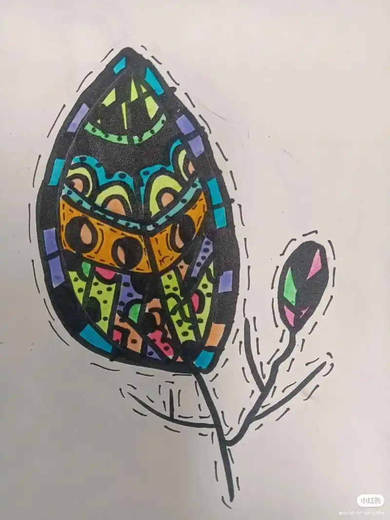 苏少版小学美术第四册第13课会变的花树叶.#小学美术#会变的 - 抖音