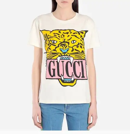 gucci 古驰 19春夏 女士纯棉字母logo圆领短袖半袖t恤