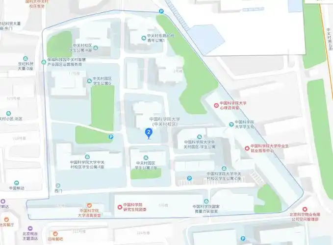 北京市中国科学院大学校园地图