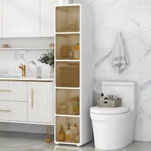 卫生间置物架浴室夹缝收纳柜落地厕所马桶收纳架储物边柜用品大全