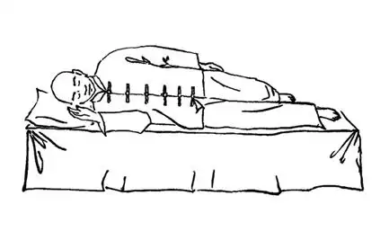吉祥卧睡姿示范图