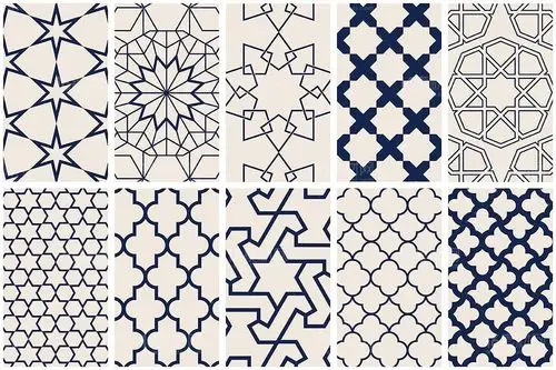 精美几何图案背景矢量素材