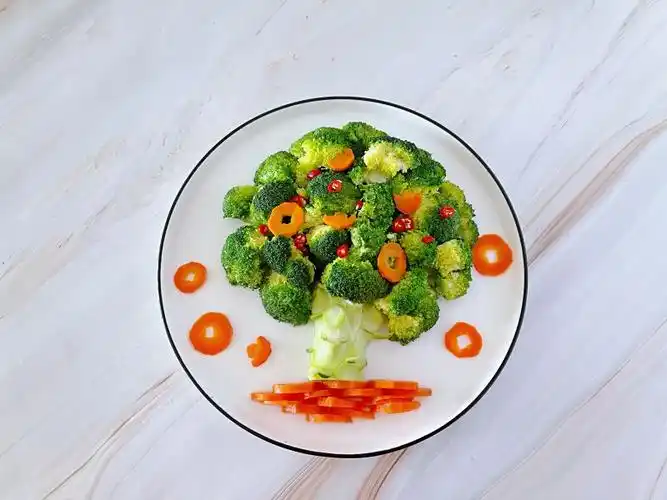 开运年菜寓意吉祥西兰花发财树