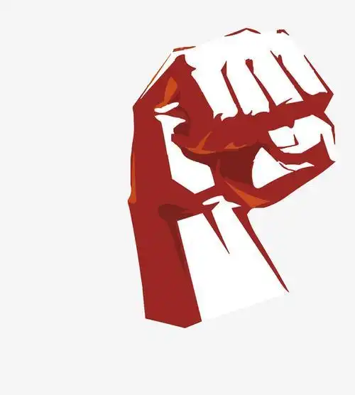 卡通简笔画手绘努力加油拳头装饰