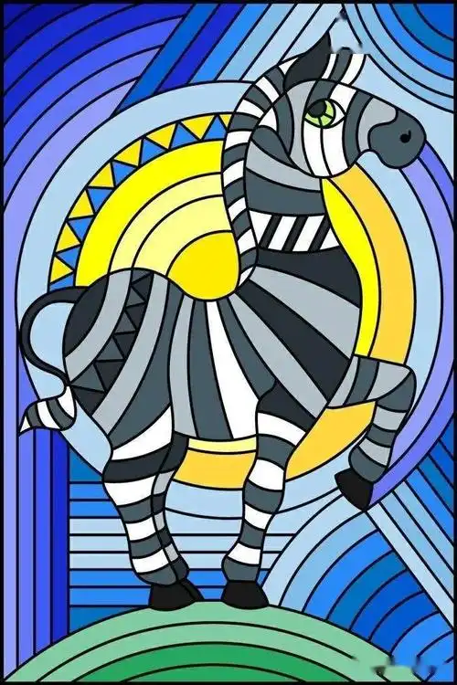 素材分享12张漂亮的动物主题色彩装饰画