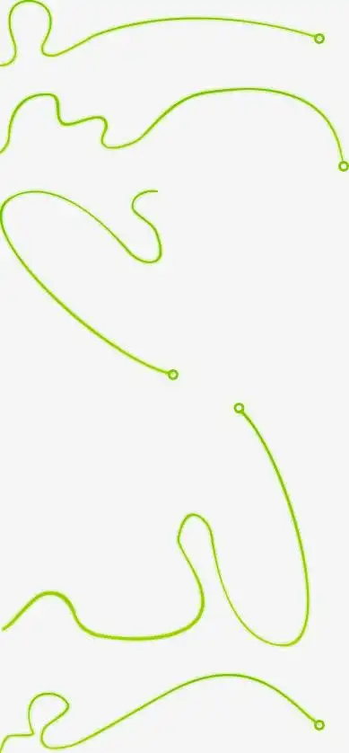 卡通绿色线条装饰免抠素材免费下载_觅元素51yuansu.com