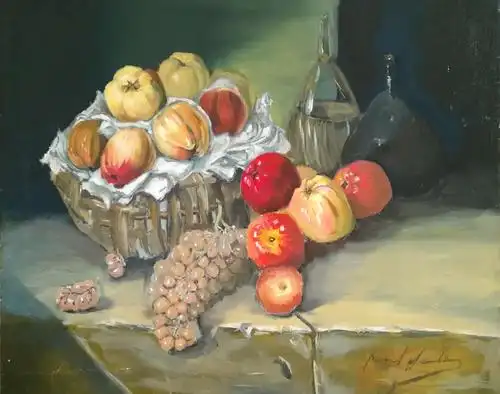 成人组油画《静物》王晨龙