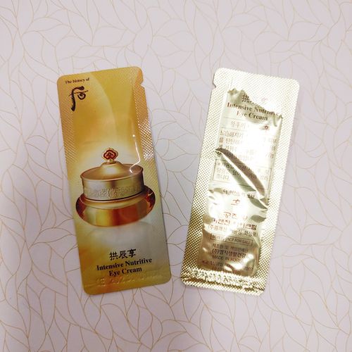 韩国专柜whoo后拱辰享眼霜小样抗皱滋润细纹120片保湿淡化黑眼圈