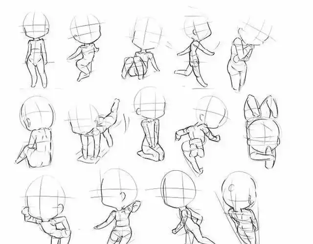 「推荐」q版漫画人物手绘自学教程之动态姿势