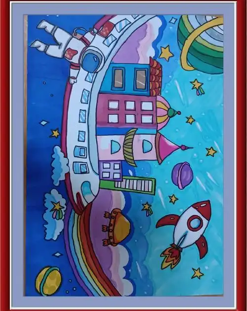 儿童画未来世界