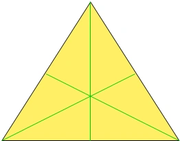 你能把一个等边三角形分成大小,形状都相同的3个,4个,6个三角形吗?