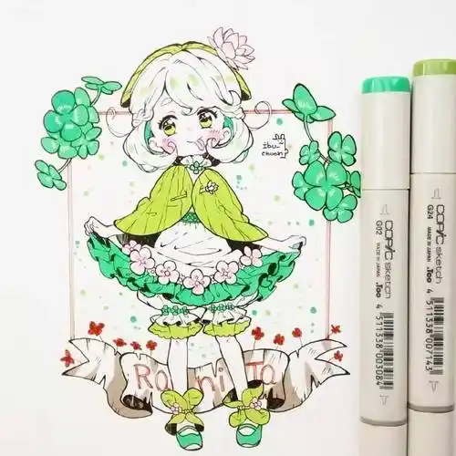 马克笔 动漫 插画