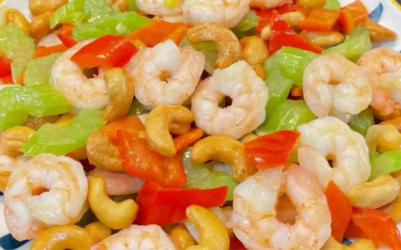 腰果西芹炒虾仁