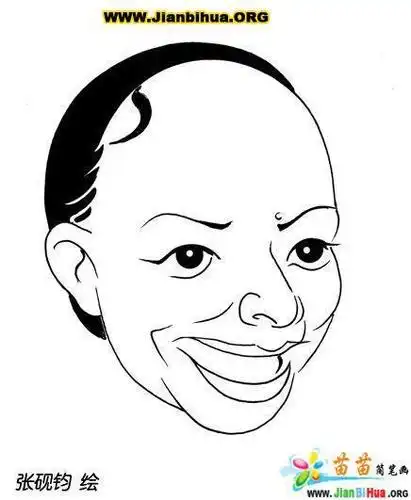 夸张明星漫画简笔画