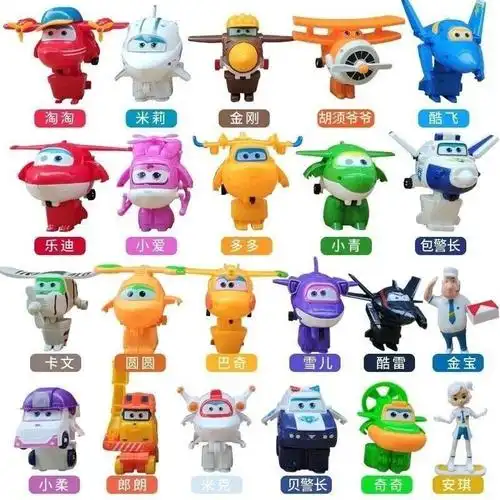 超级小飞侠玩具套装全套大号乐迪小爱多多郎朗小青变形机器人男孩