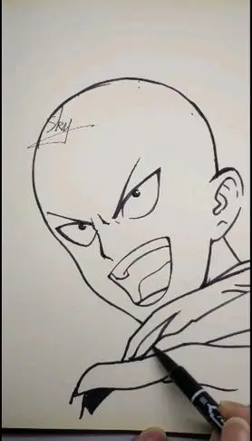 画画原来如此简单#手绘动漫人物一拳超人.