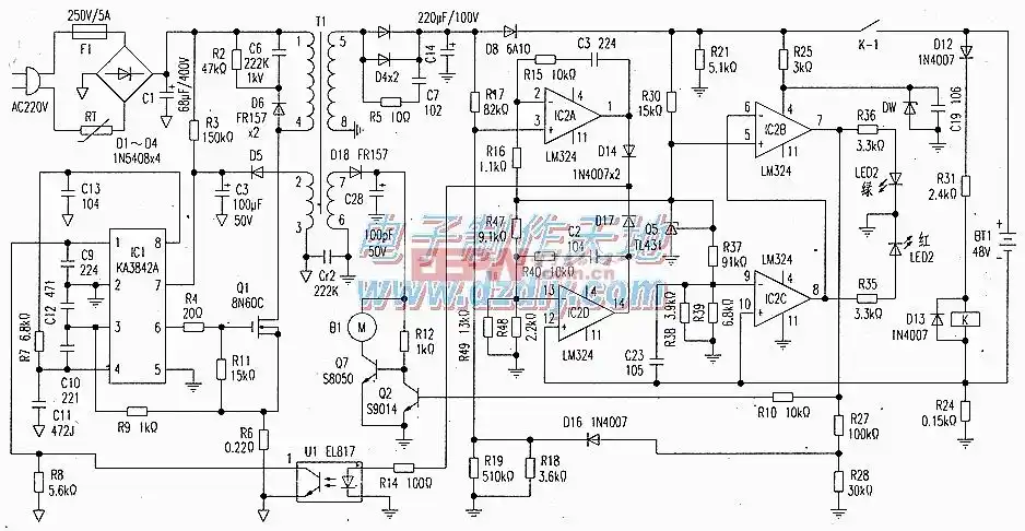 科斯达电动车充电器电路图ka384248vbatterycharger