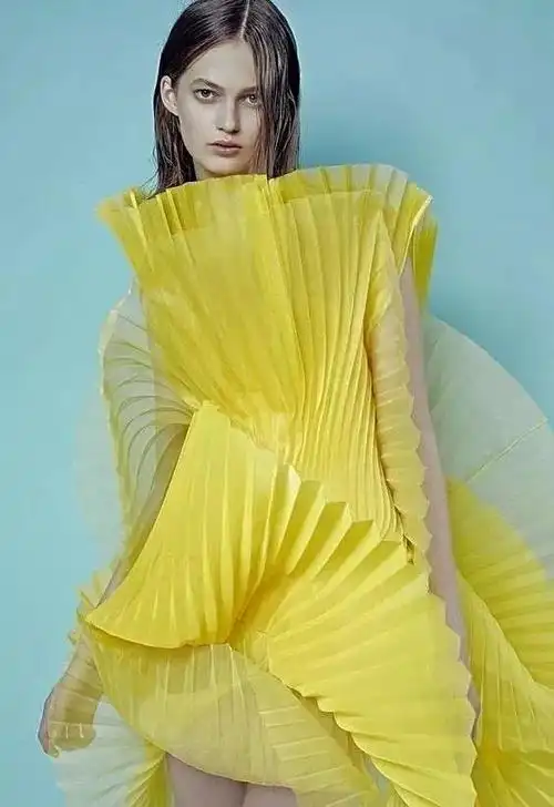 创造出各类肌理效果的压褶工艺