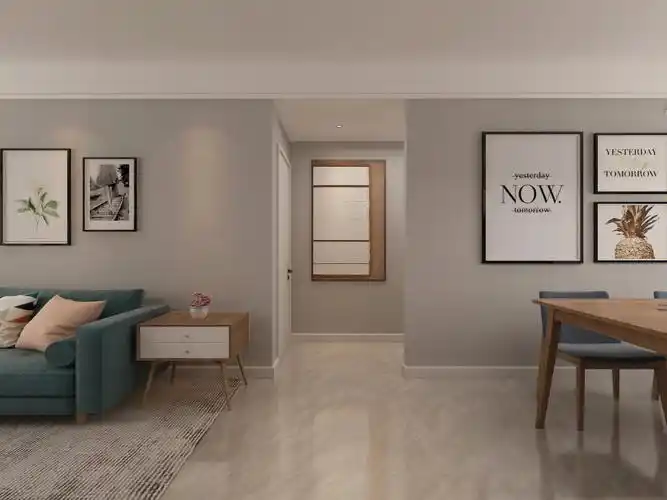 济南半山湾畔125平北欧风格装修效果图