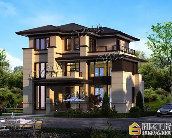 中式农村三层带小院别墅设计图,人间小天堂