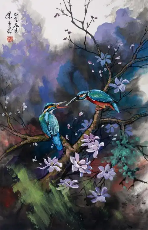 画家宋玉成为中国新彩墨花鸟画,开辟出一条新的国画道路