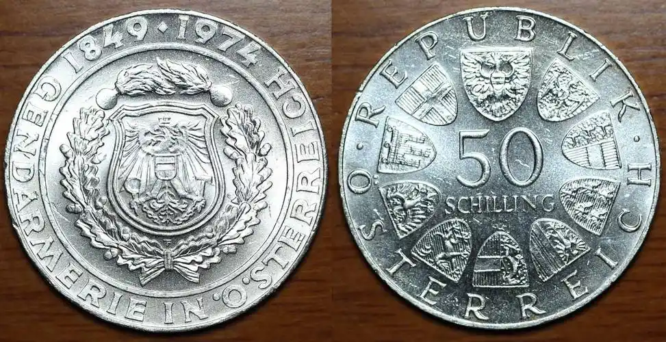 奥地利 银币1974年 50先令(大图展示)