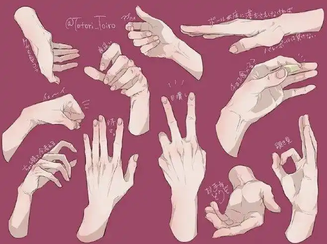 绘画参考二次元手的绘制参考67676767