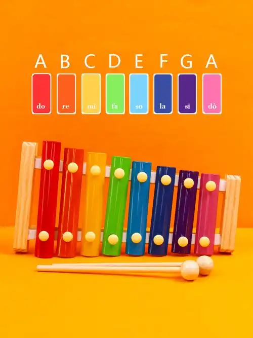 木琴玩具音准8音15音打击琴儿童乐器音乐玩具手木制奥尔夫早教8音铁敲