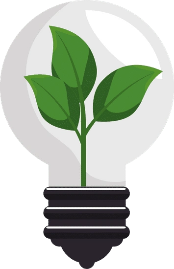 植物与灯泡图标植物与灯泡图标 plant with bulb icon plant with