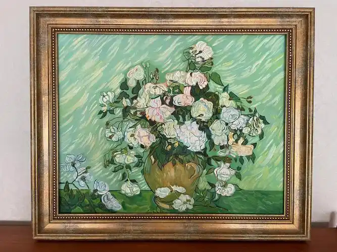 临摹世界名画1梵高的玫瑰