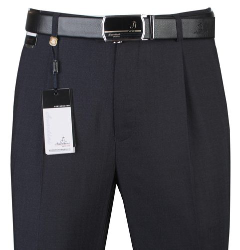 限量啄木鸟夏季薄款男士高腰宽松中年羊毛西裤西裤