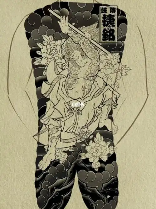 满背手绘稿九纹龙史进_纹身_手绘_刺青_捷铭刺青自由行热门攻略_传统