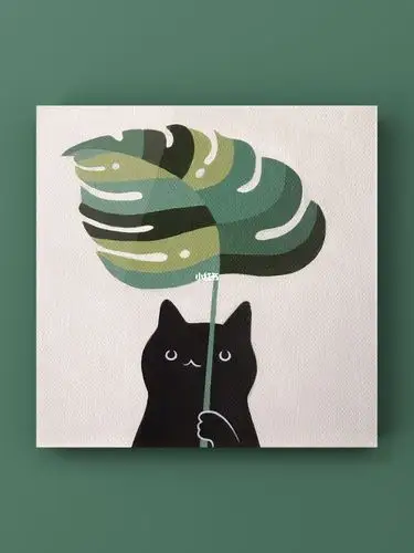 丙烯画ins风装饰画颜色77步骤