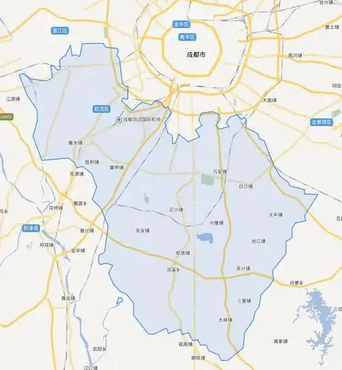 成都市双流区古称广都避讳改为今名全国百强县