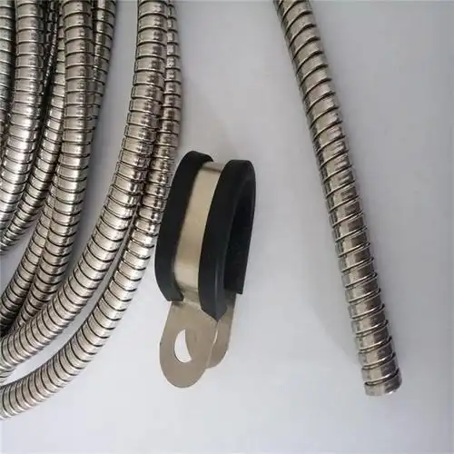 陕西供应双扣穿线金属软管 不锈钢铠装电缆护套16mm